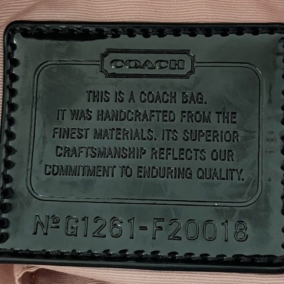 Coach Brown/Black Signature Canvas & Patent Leather Tote F 20018 - Picture 15 of 15